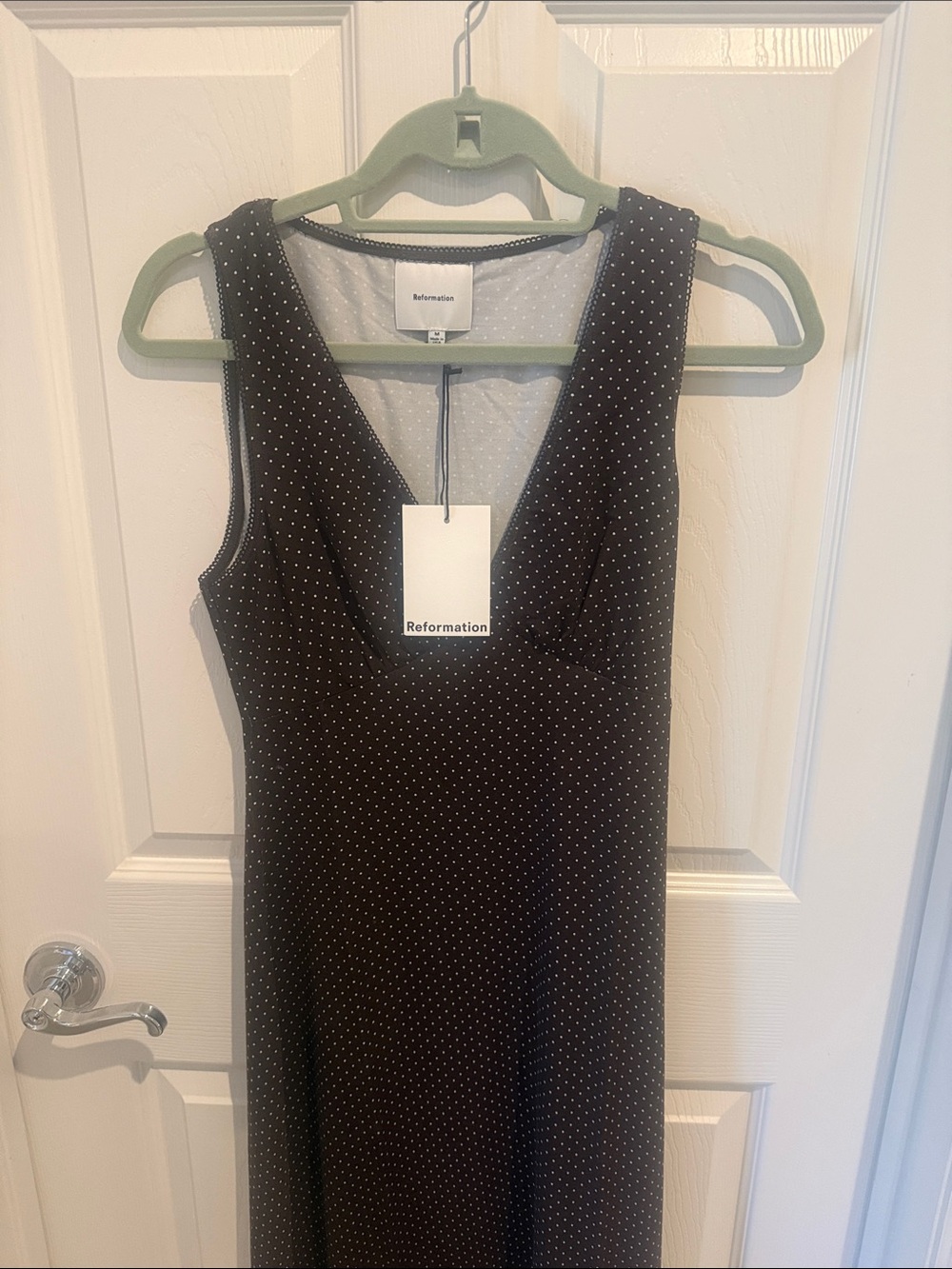 NWT Reformation Brayden Pin Dot Knit Midi Dress - M - Picture 4 of 7